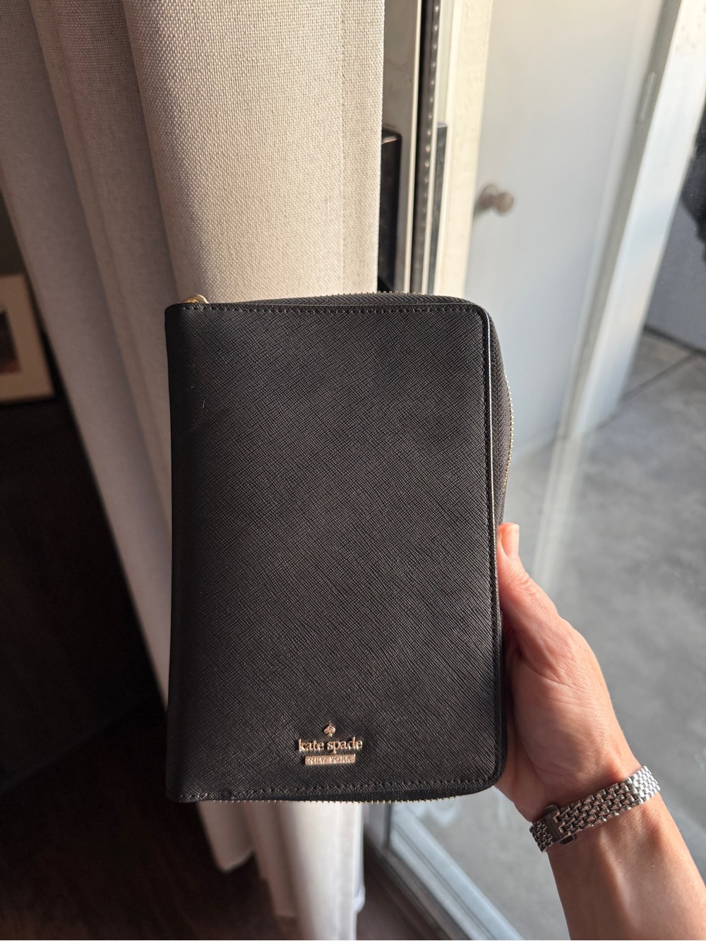 Kate Spade Cameron Street Black Leather Agenda Planner